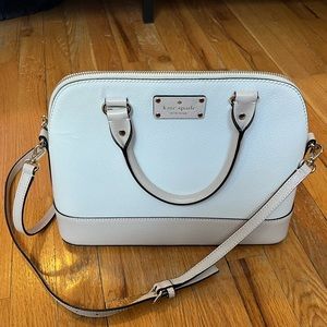 Kate Spade White and Cream Bag with Adjustable Strap